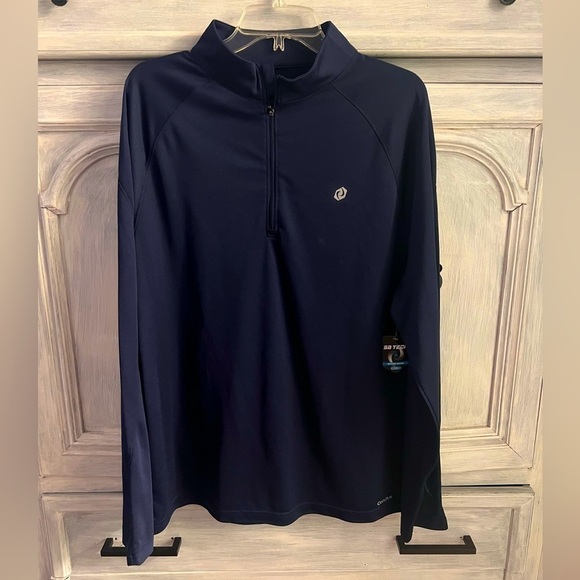 SB Tech Navy Moisture Wicking Quarter Zip Pullover - Picture 1 of 6